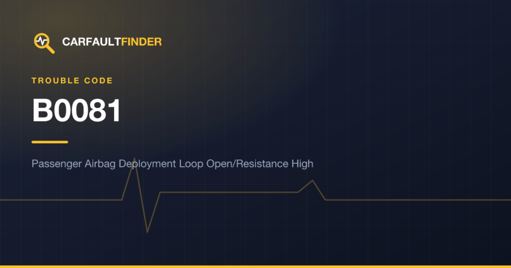B0081 Code: Passenger Airbag Circuit Fault