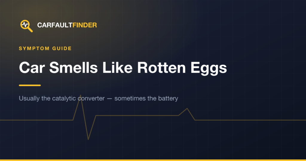 Car Smells Like Rotten Eggs: Causes and Fixes