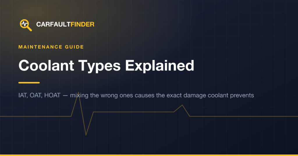 Coolant Types Explained: Why You Should Never Mix Them