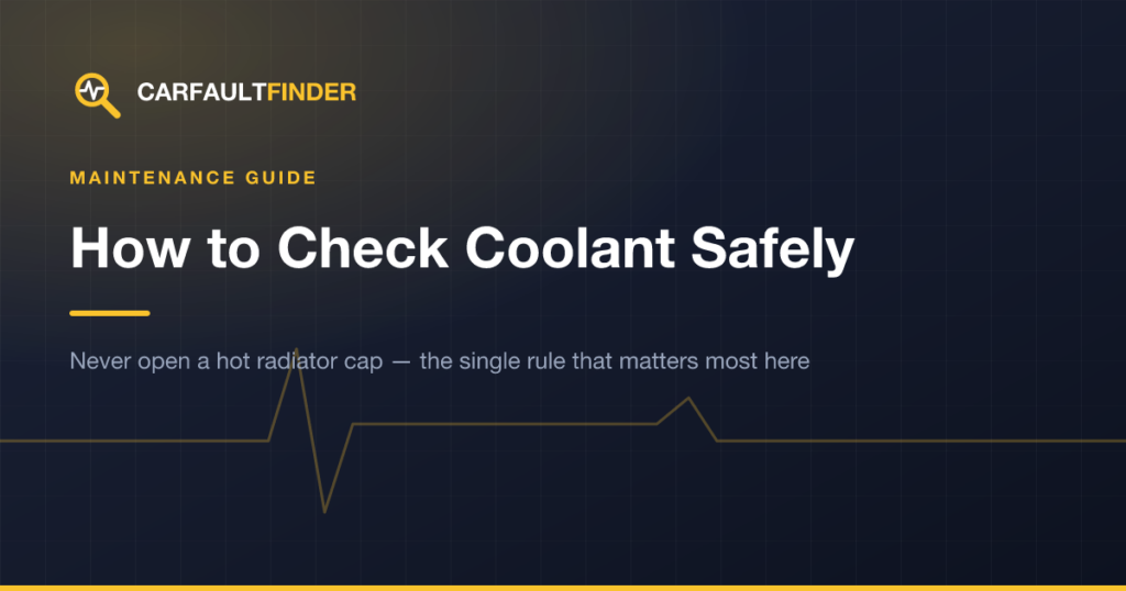 How to Check Coolant Level Safely
