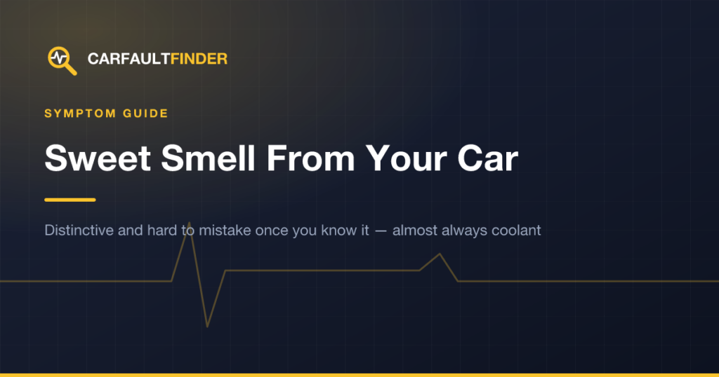 Sweet Smell From Your Car: What a Coolant Odor Means
